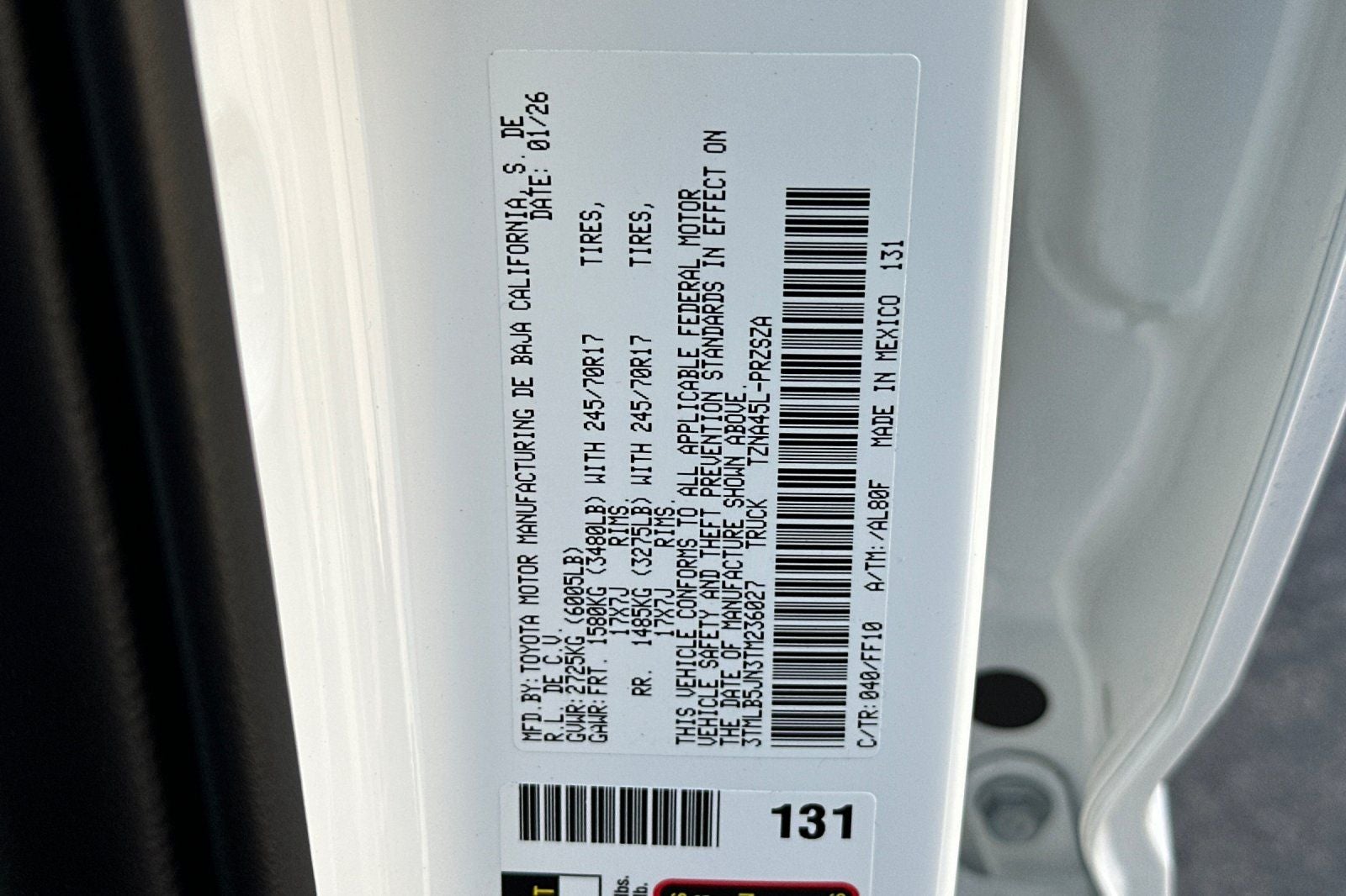 2026 Toyota Tacoma SR5