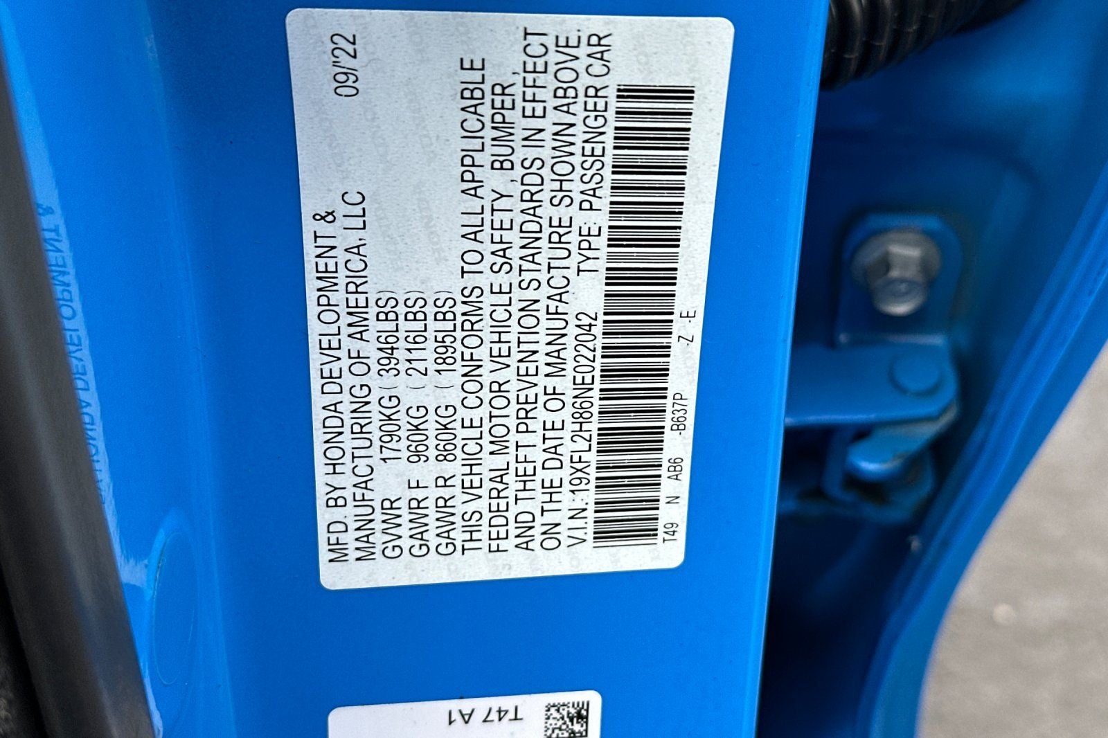 2022 Honda Civic Sport