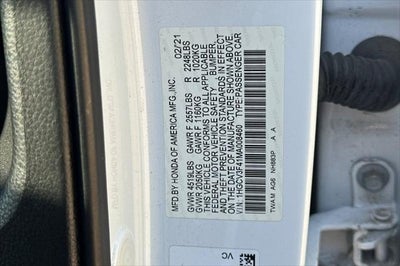 2021 Honda Accord Hybrid EX