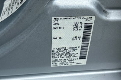 2022 Nissan Altima 2.5 SV