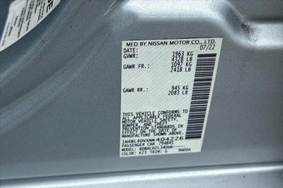 2022 Nissan Altima 2.5 SV