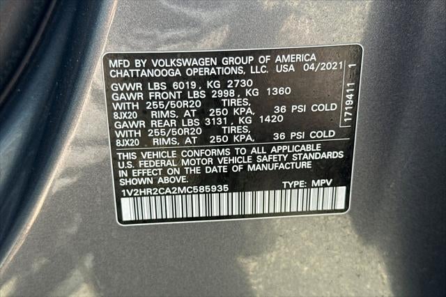 2021 Volkswagen Atlas 3.6L V6 SE w/Technology