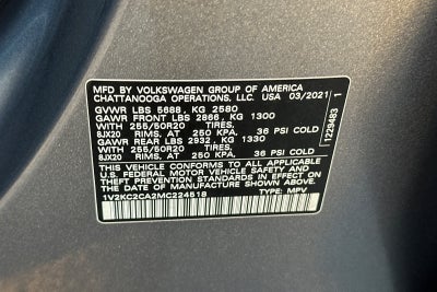 2021 Volkswagen Atlas Cross Sport 2.0T SE w/Technology