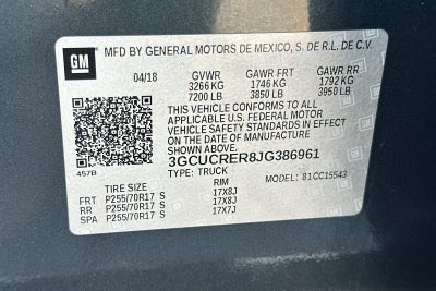 2018 Chevrolet Silverado 1500 LT LT1