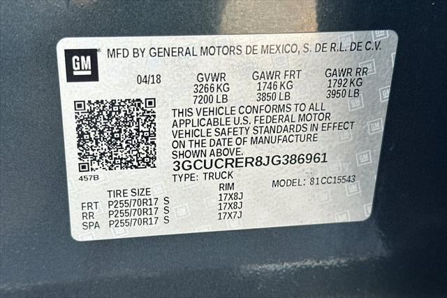 2018 Chevrolet Silverado 1500 LT LT1