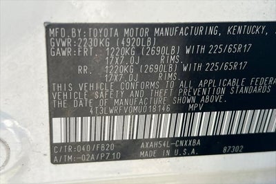 2021 Toyota RAV4 Hybrid LE