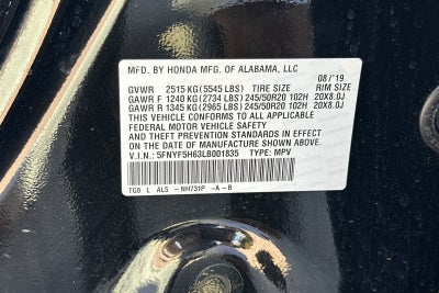 2020 Honda Pilot Touring 7 Passenger