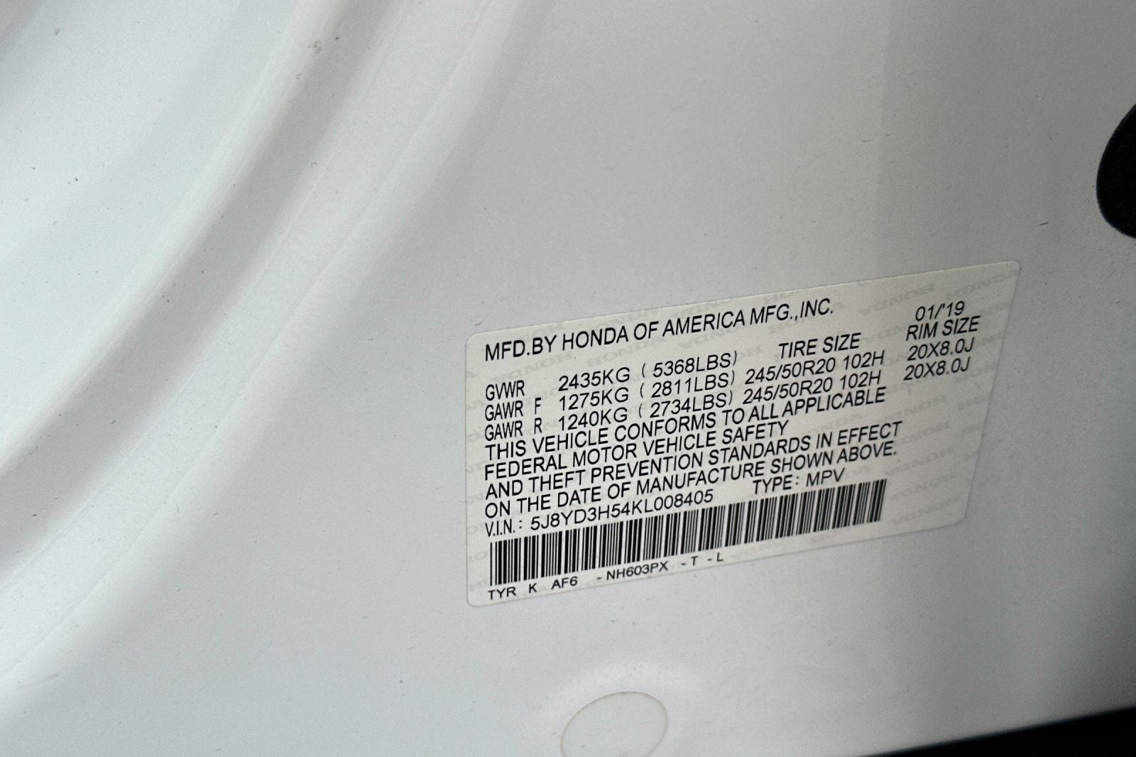 2019 Acura MDX 3.5L Technology Package