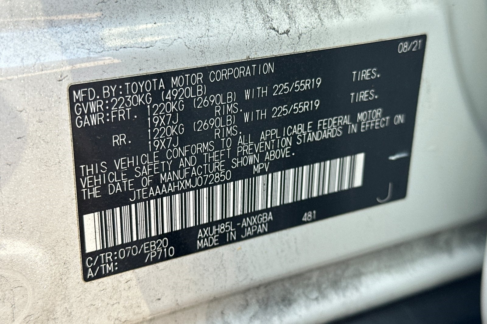 2021 Toyota Venza XLE