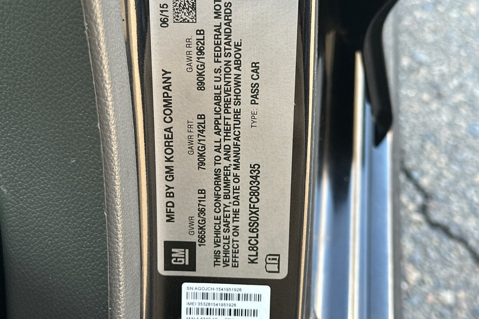 2015 Chevrolet Spark EV 2LT