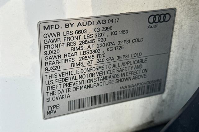 2017 Audi Q7 3.0T Prestige quattro